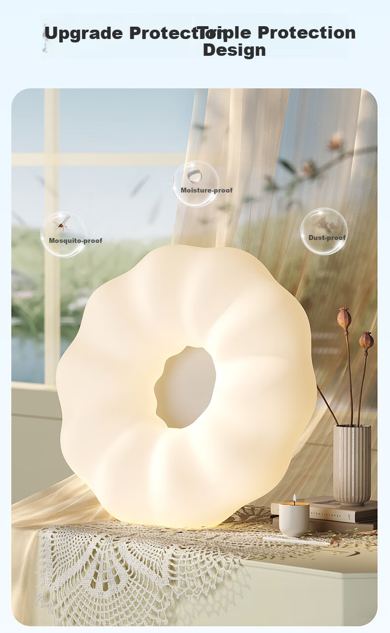 Huipu Bedroom Cloud LED Ceiling Light, Cream Style Pumpkin Children's Room Lamp, Puyu Eye Protection Premium Light Smart Fixture 17