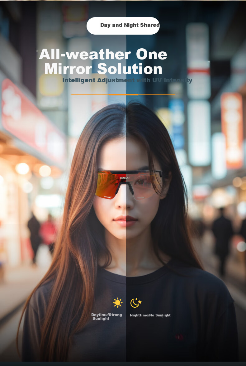 OBAOLAY Cycling Glasses with Photochromic Lenses, Myopia-Resistant Running Glasses, Windproof Professional Sports Goggles 4