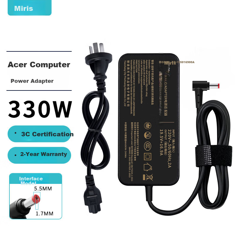 Mryc Acer Predator Gaming Laptop Charger, 19.5V 16.9A 330W, Extraordinary Go Pro Laptop Power Adapter Cable