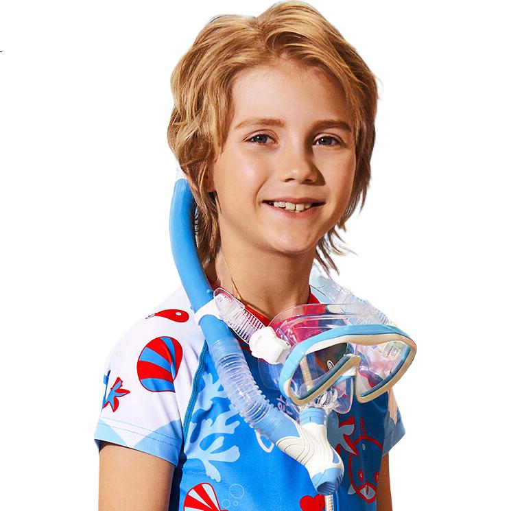 Детский набор для снорклинга WATERTIME, маска для дайвинга с трубкой, снаряжение для подводного плавания для мальчиков и девочек, 3 предмета