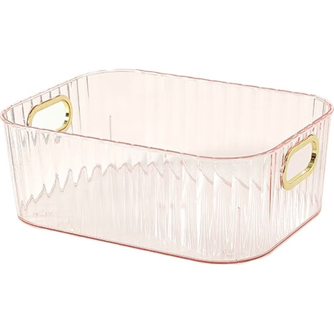 Органайзер для косметики EACHY Ice Pink, 3 яруса, прозрачный пластик