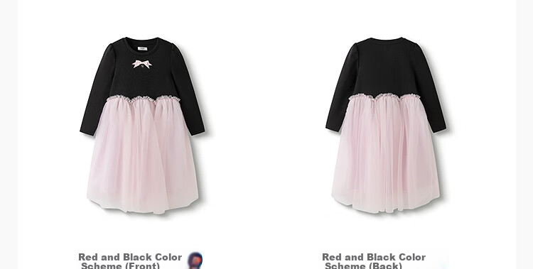 BALABALA BalaOne Children's Clothing, Girls' Dress, Autumn New Style, for Young And Middle-Aged Children, Sweet Patchwork Tulle Skirt 9