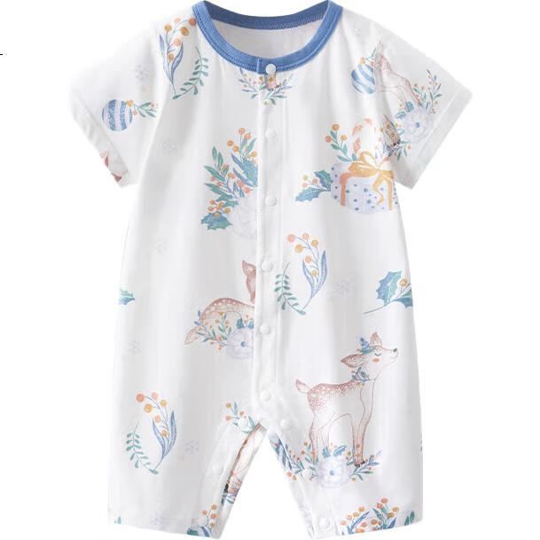 Beitaisi Baby Clothes, Summer Thin, for Boys And Girls, Cotton Onesie, Newborn Romper, Short-Sleeve Pajamas, Air Conditioning Wear