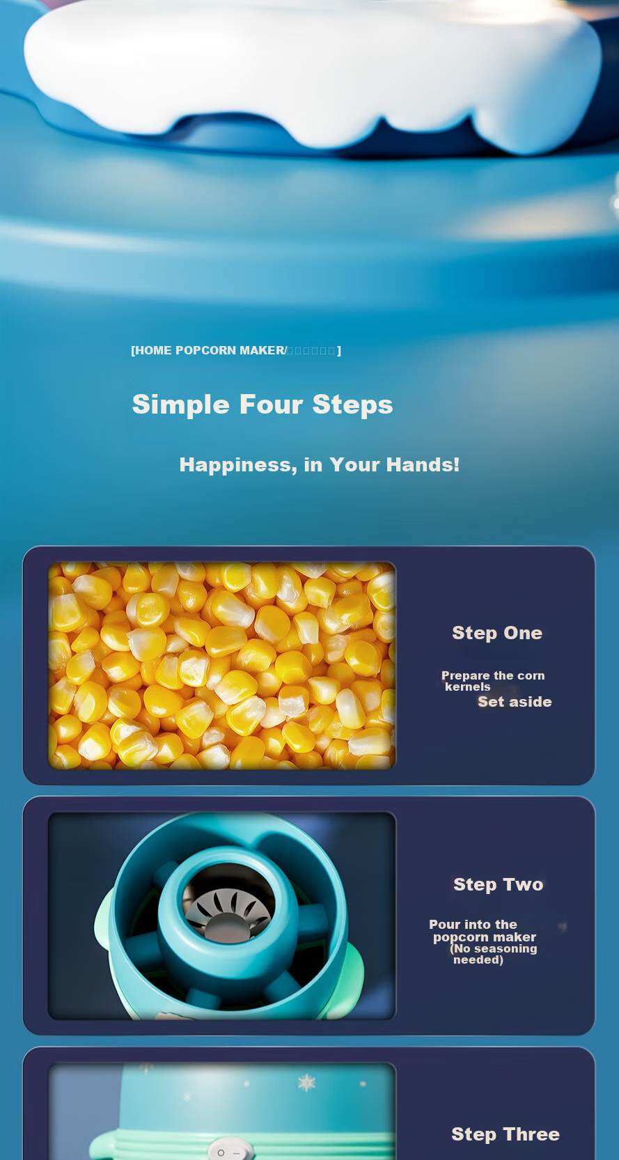 Disney Popcorn Maker, Fully Automatic Mini DIY Home Appliance, Real Cooking Toy, Strawberry Bear, Mid-Autumn Festival Gift for Wome 3