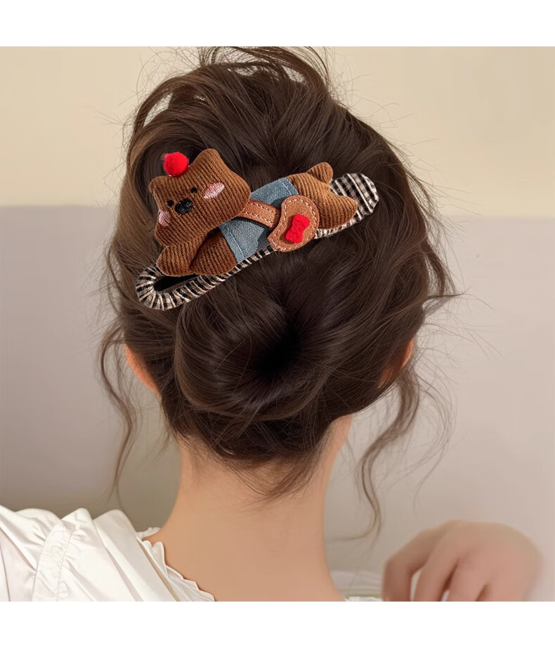 BQI Bow Hair Clip for Women, Back of Head Elegant Bun Duck-Bill Clip, Large Hair Claw Clip, 2025 New Style 4