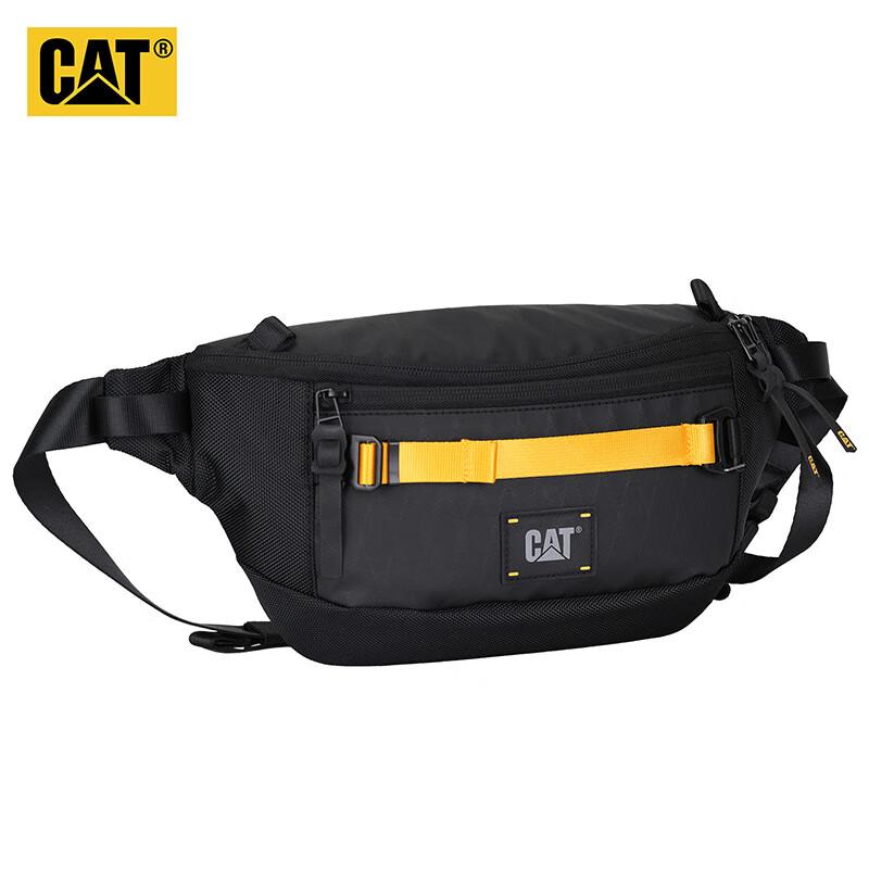 CAT Chest Bag, Trendy Crossbody Bag, Large Waist Pack, Sports Large Capacity Outer Shoulder Bag, Outdoor Personalized Creative Black 84841