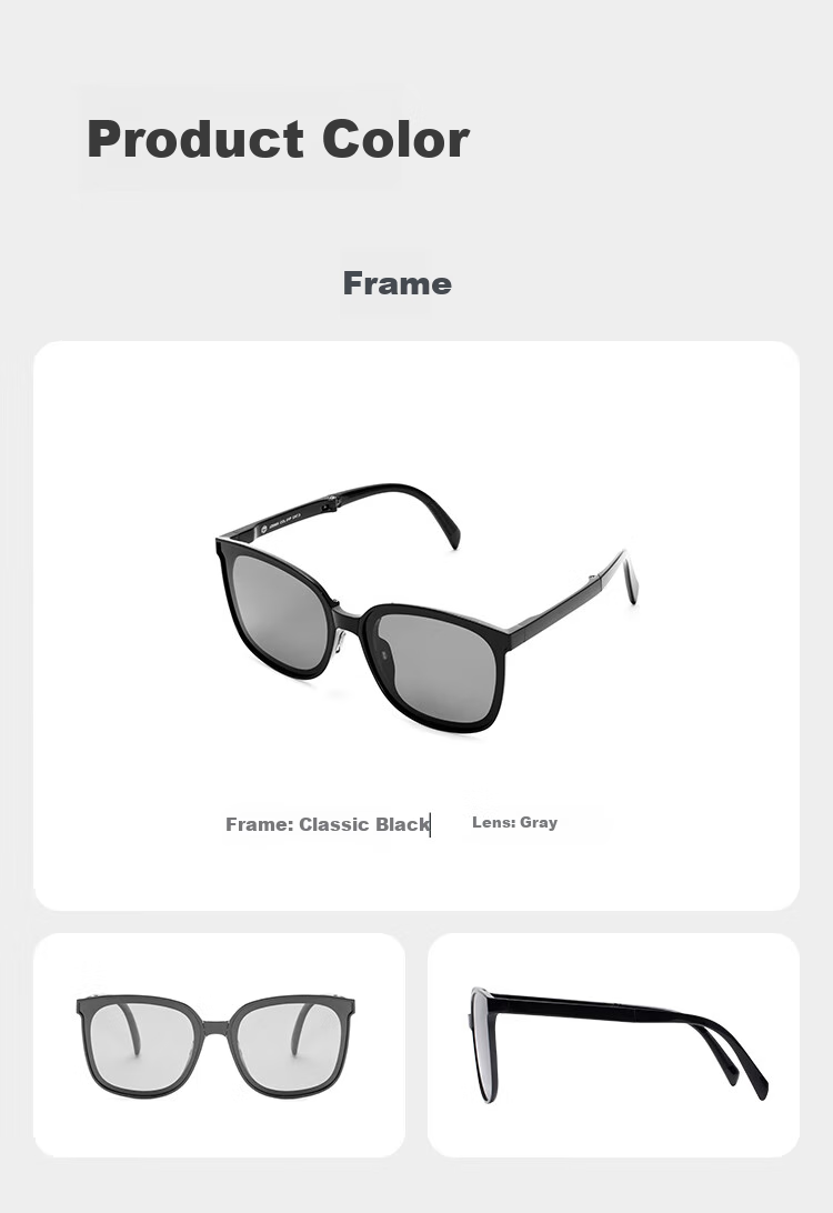 JD Original [Foldable Large Frame] Versatile Polarized Sunglasses, UV Protection Cycling Glasses for Men And Women, Light Coffee Square/Round Frame 8