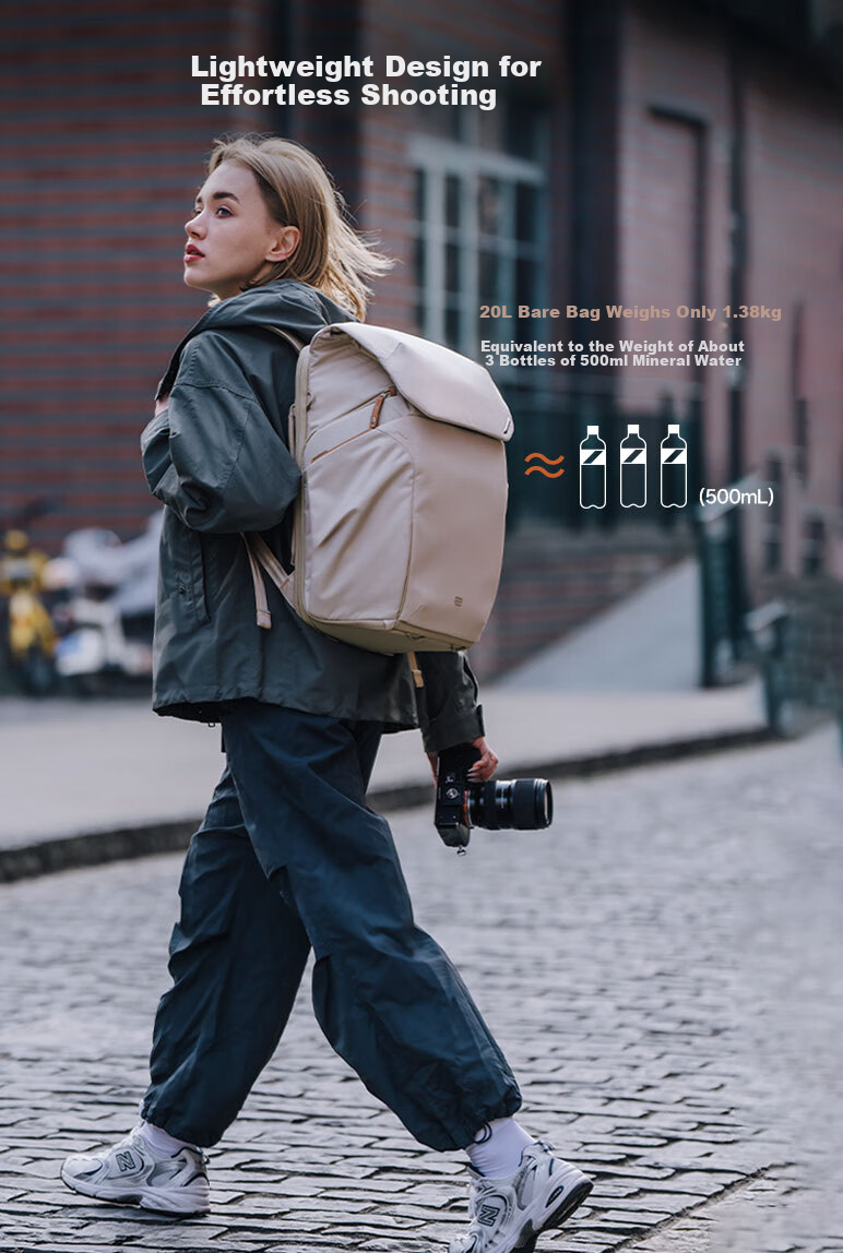 PGYTECH Camera Bag, Dandelion OneGo2 Photography Bag, DSLR Camera Bag, Laptop Storage Bag, Professional Camera Bag, Water-Resistant Fabric, Commuter Outdoor Backpack, 25L Matte Black 5