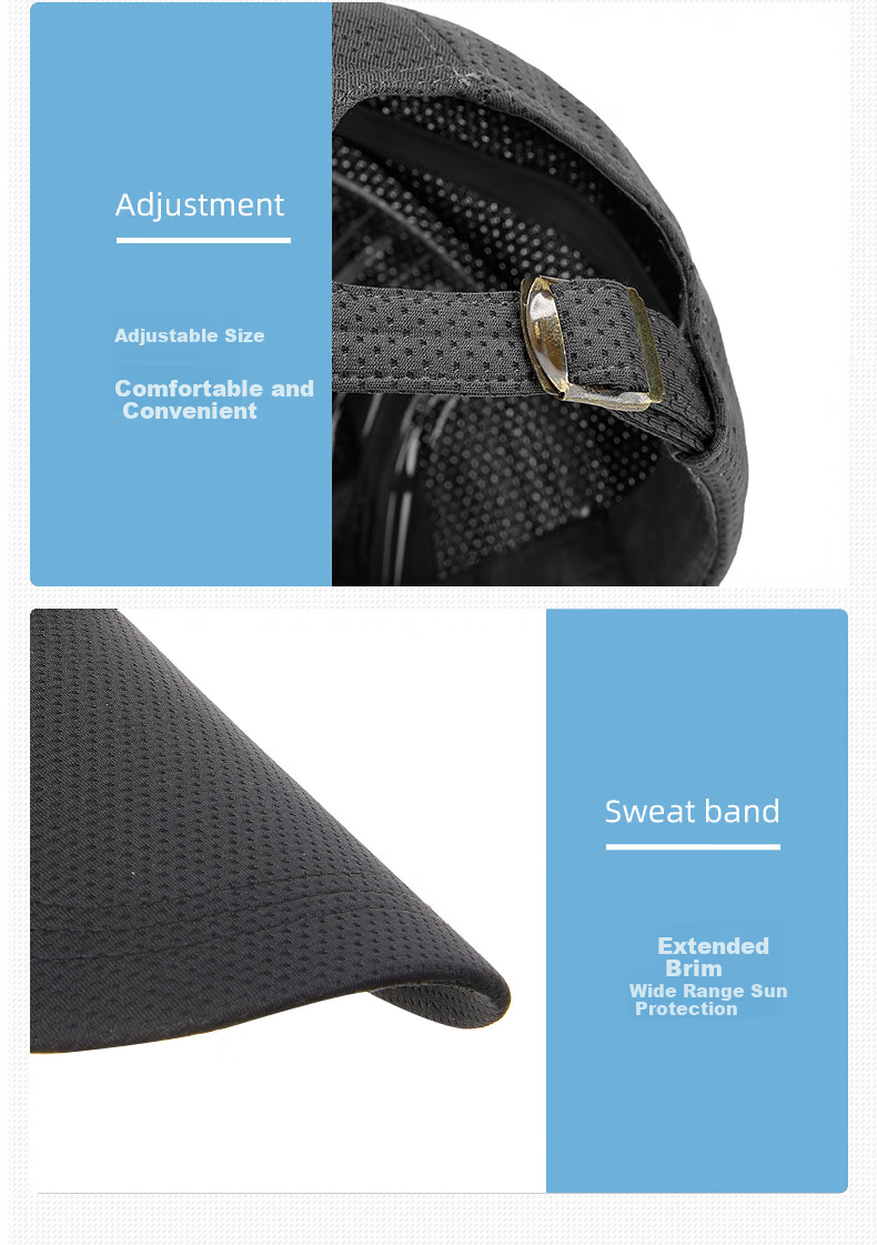 Romon Men's Summer Mesh Lightweight Baseball Cap Outdoor Extended Brim Sun Protection Breathable Sunshade Hat 13