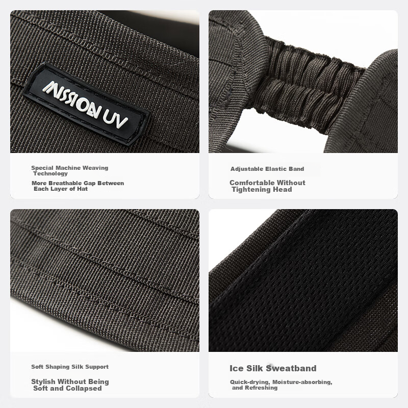 MISSION UV Unisex Sun Protection Hat, Sun Visor Cap, Summer Outdoor Hiking Face-Covering UV-Resistant Hat