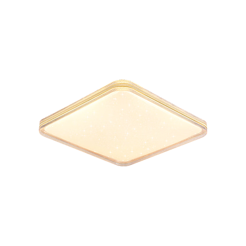 GUJIA Ceiling Light, Eye-Protecting, Pure Light Source, Luxurious Imitation Crystal, for Living Room And Bedroom, 50cm Square-Shaped, Three Colors [Installation Included]