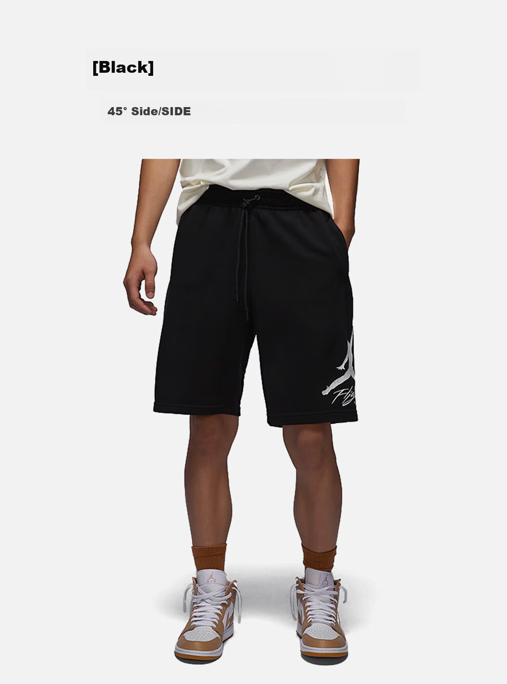 Jordan Men's Air Jordan Logo Breathable Training Basketball Shorts DV5028-010 Black White XL 1
