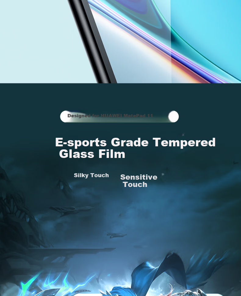 Aolang Tempered Glass Screen Protector for Huawei MatePad 11 2023/22 Model, HUAWEI Tablet 10.95-Inch Computer Protective Film, Shatterproof Screen Film, HD Clear Glass Anti-Drop Transparent 11