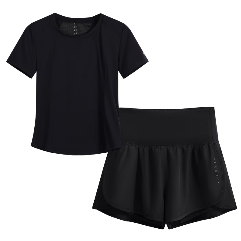 Baisirong Women's Quick-Dry Professional Marathon Running Badminton Sportswear Slimming Yoga Set