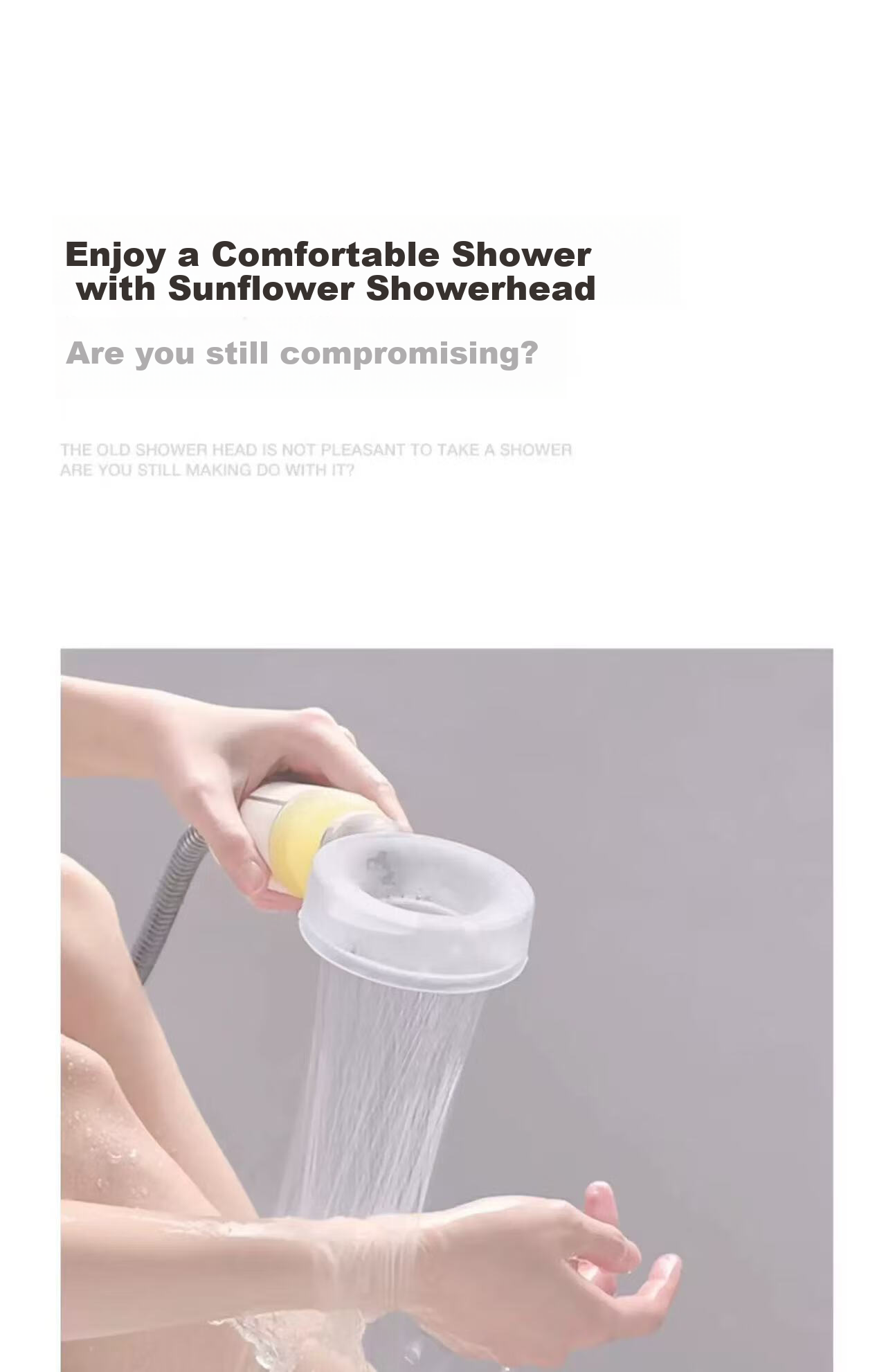 LALAPERCARE Space Ring Pressure-Boosting Shower Head, Handheld Filtered Shower, Bathroom Slim Waist Spiral Water Outlet Shower Head SL-700 3