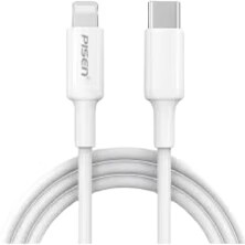 Кабель PISEN Type-C to Lightning PD27W/20W Fast Charge, 1.2 метра, белый