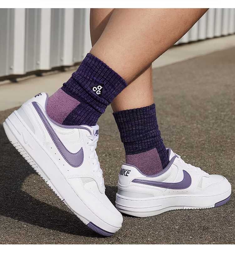 NIKE Women's Casual Shoes, NIKE GAMMA FORCE Sneakers, HF4987-100 White And Purple, Size 37.5 2