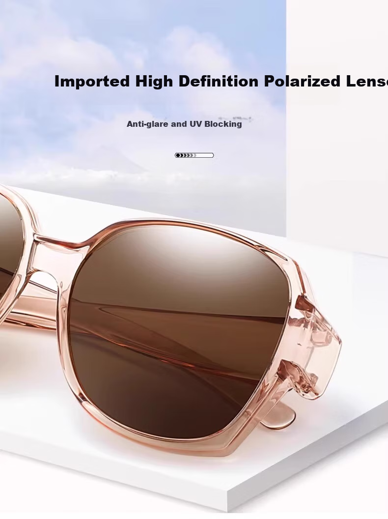 Kaponi Sunglasses Clip-On for Women, Polarized UV Protection, Anti-Glare, Large Frame, Slimming Effect, Clip-On Driving Glasses 6