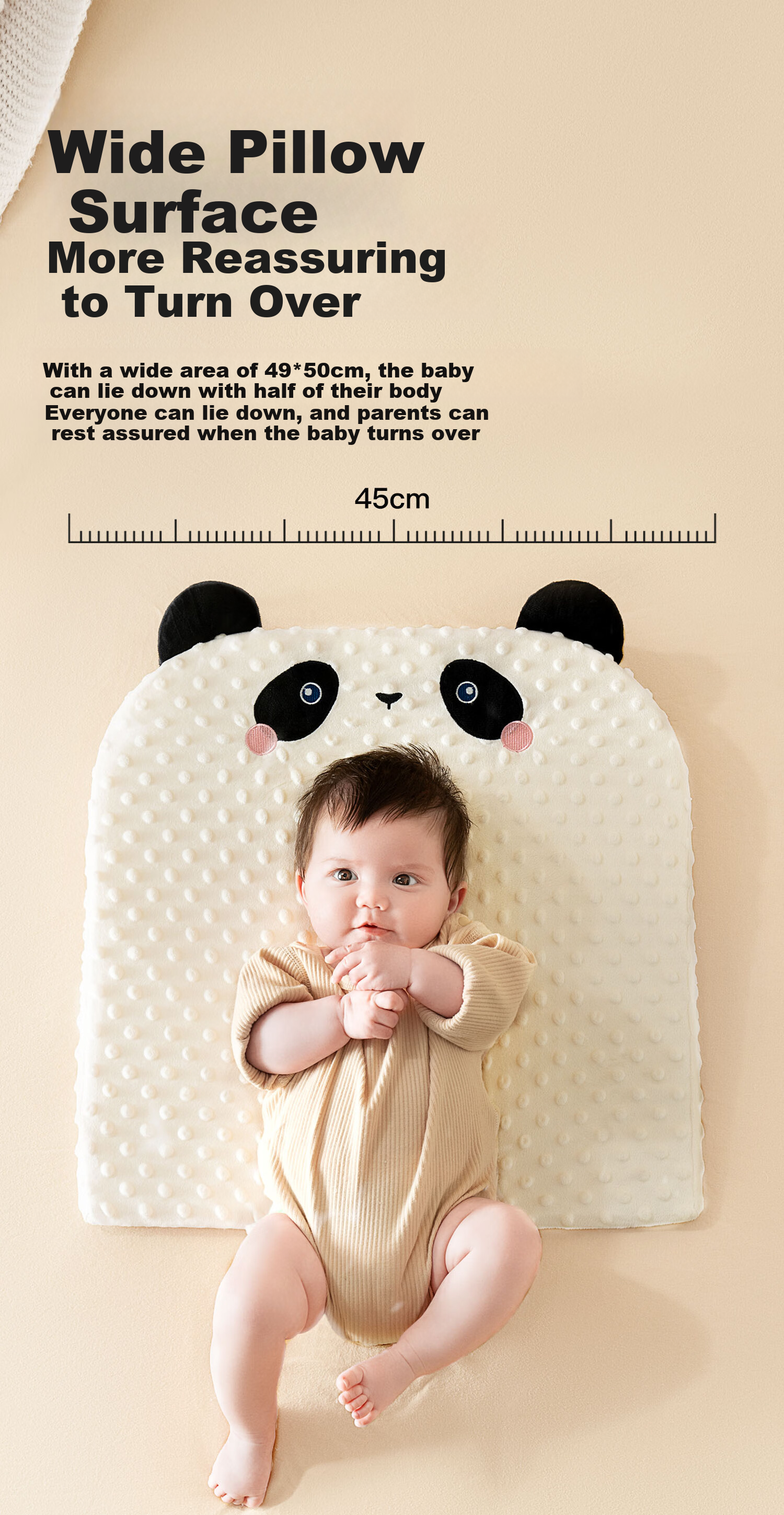 Moertu Baby Anti-Reflux Ramp Pad, Feeding Ramp Pillow, Newborn Anti-Spill, Anti-Choke, Anti-Colic Lying Feeding Aid 8