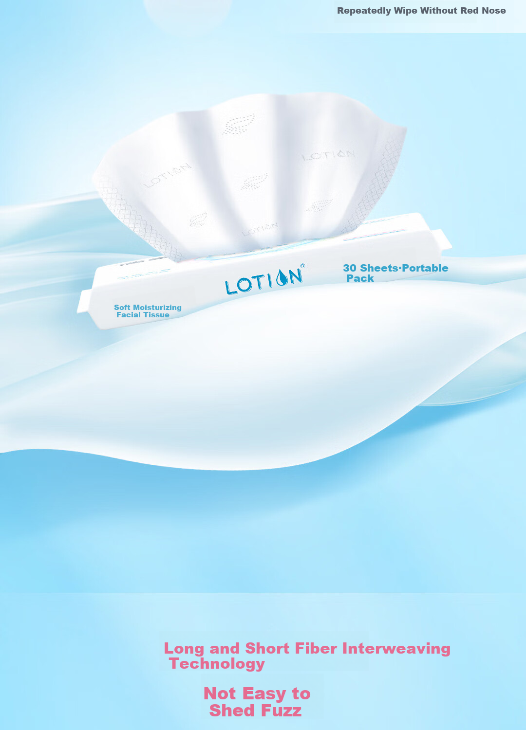 C&S LR086-06 C&S Soft (Smooth) Lotion Facial Tissues, 30 Sheets, 3-Ply, 6 Packs, Single Pack 6