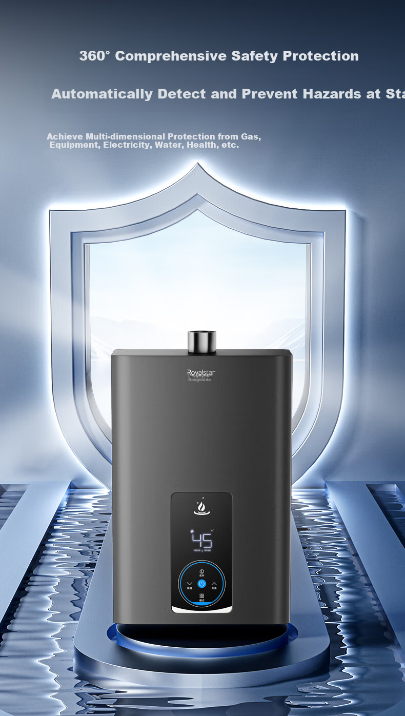 Royalstar 12-Liter Gas Water Heater for Home Use, Balanced Constant Temperature [For Bathroom], Precise Constant Temperature + Leak Protection JSG23-HR5108 Liquefied Gas 11
