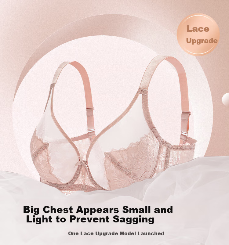 Ordifen 26 New Style Bra, Minimizing for Large Breasts, Full Coverage, Ultra-Thin, Low-Collar, Brassiere Set, Plus Size Women's Bra XB3314 1