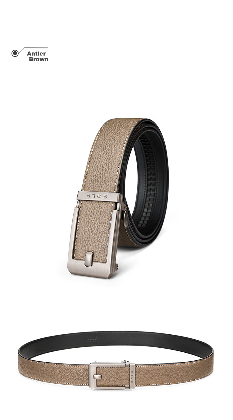 GOLF Men's Belt, Top-Grain Leather, Versatile Business Casual Jeans Belt, Gift Box Packaging, Present for Boyfriend Or Husband 6