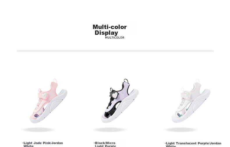 QIAODAN Girls' Closed-Toe Sandals, Children's Summer Casual Shoes, Toddler Water Shoes, Light Jade Pink/QIAODAN White, Size 33 11