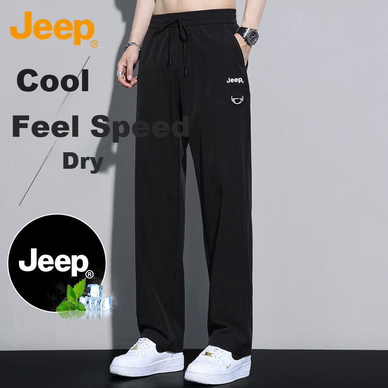JEEP Men's Cotton Cargo Shorts Seven-Point Pants Summer Lightweight Loose Multi-Pocket Khaki 5XL
