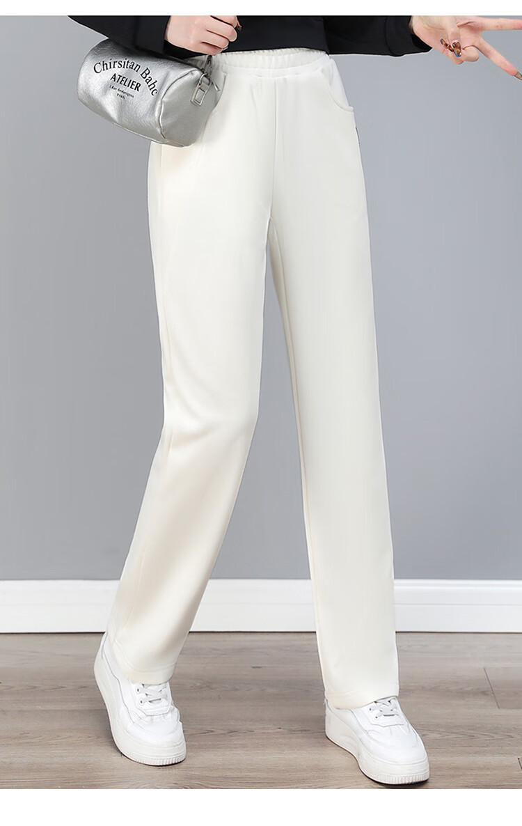 TUCANO Women's Straight-Leg Pants Casual High-Waist Slimming Beige M 17