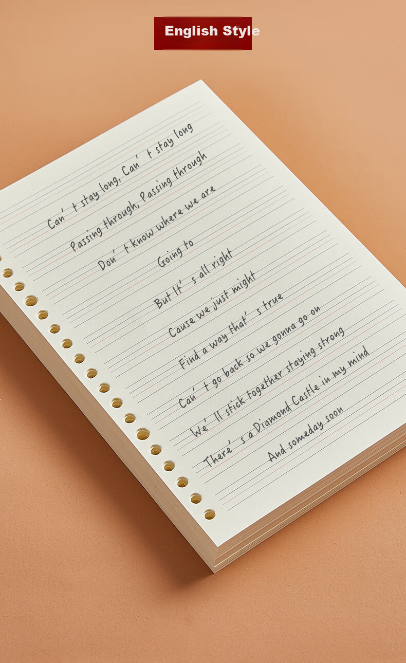 Wengu A5 Refill Loose-Leaf Pages for Record Book, Grid Loose-Leaf Diary, Universal Square Refill, 20 Holes, 50 Sheets A550-2 18