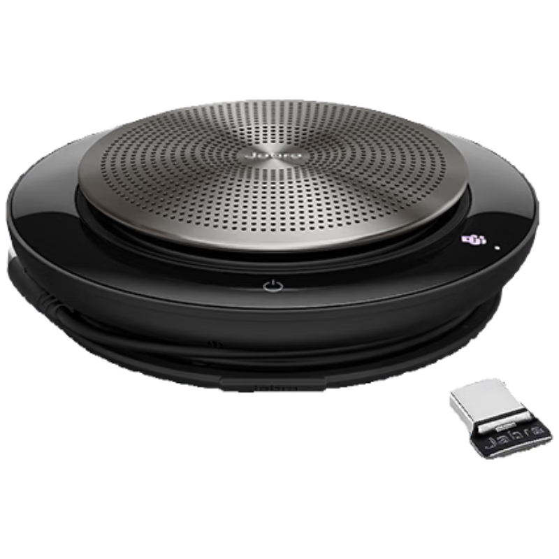 Jabra SPEAK 750 UC Omni-Directional Microphone Video Network Conference Live Streaming Plug-and-Play Portable Speaker with Adapter, Upgraded Version of 710 UC