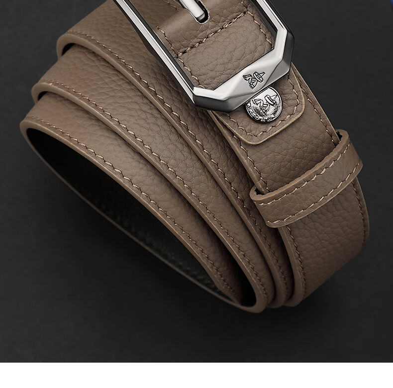 MEXICAN Vintage Men's Leather Belt Pin Buckle Genuine Top Layer Cowhide Business Casual Waistband Pants Belt Birthday Gift for Men 5
