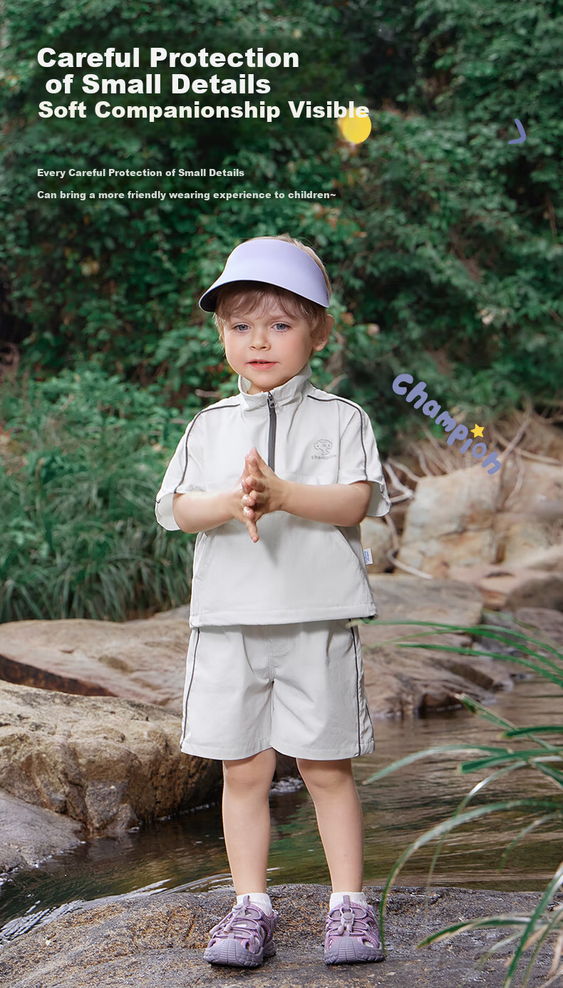 Ciciibear [UPF100+ Cool Touch] Ciciibear Baby Sun Protection Short-Sleeve Set, Boys' Spring And Summer 2025 New Style Children's Summer Clothing 7