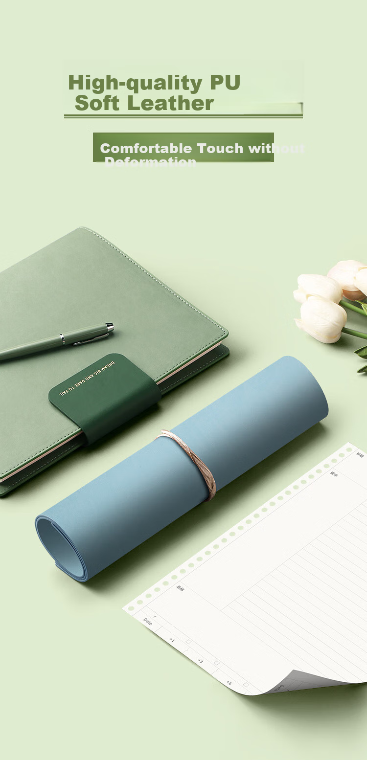 Ujia Loose-Leaf Notebook A4 Simple Soft Cover Thickened with Ruled Lines Detachable Stationery Business Office Journal Diary Starry Purple 3