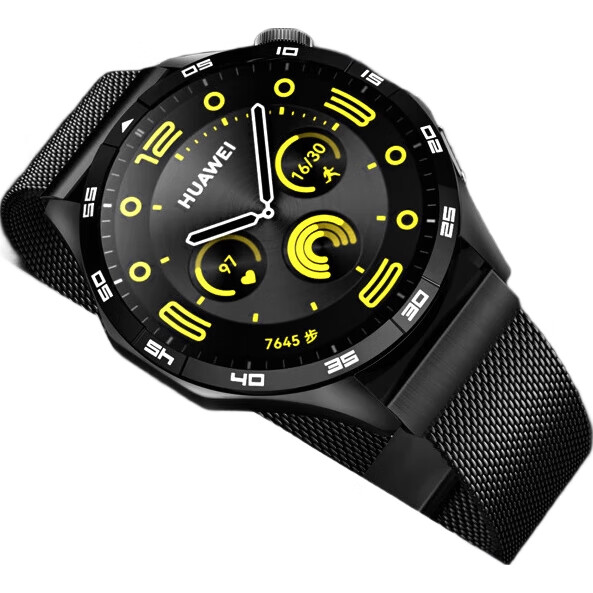Ремешок CangHua Milanese для Huawei GT6/GT5/Watch 4/3/GT4/GT5 Pro/GT3/2 Pro, из нержавеющей стали, с двойным магнитным замком