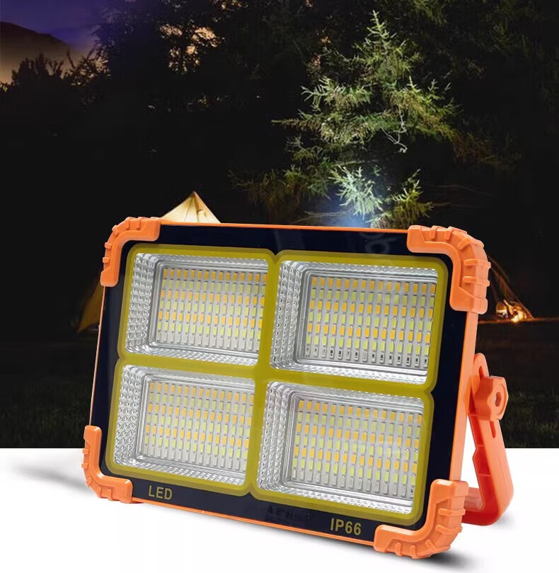 Gongbaili Solar Emergency Light Rechargeable Outdoor Portable Camping Lamp Super Bright Stall Night Market Outdoor Lighting Small Yellow Stall Lamp 2nd Generation (Battery Life >10 Hours) 2