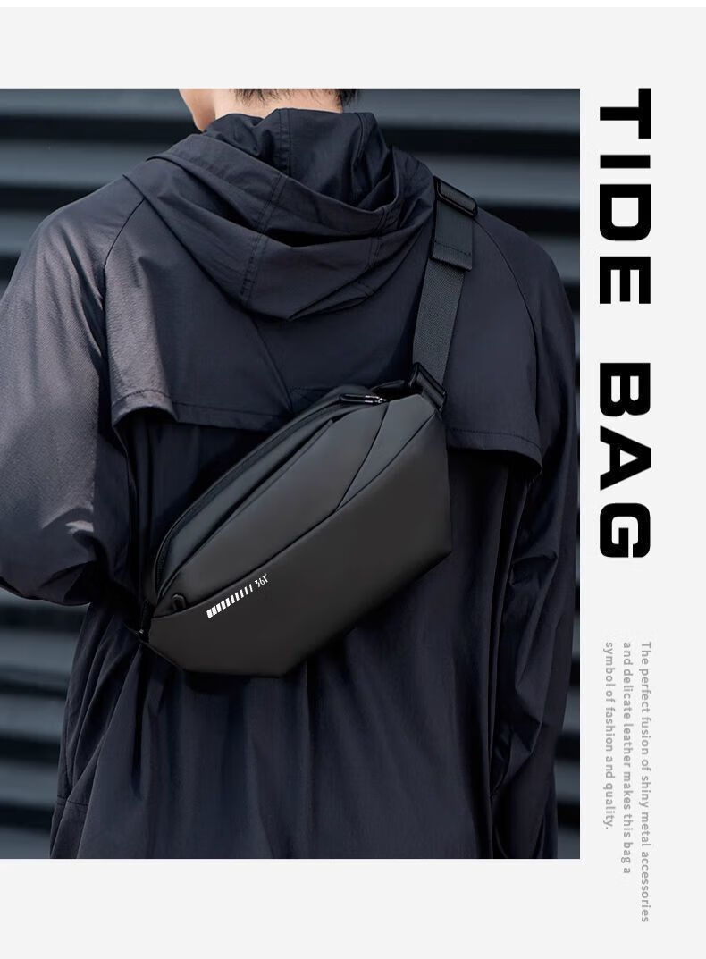 361° Men's Crossbody Bag Lightweight Outdoor Chest Bag Large Capacity Commuter Shoulder Bag Simple Durable Sling Bag Cycling Bag New 11