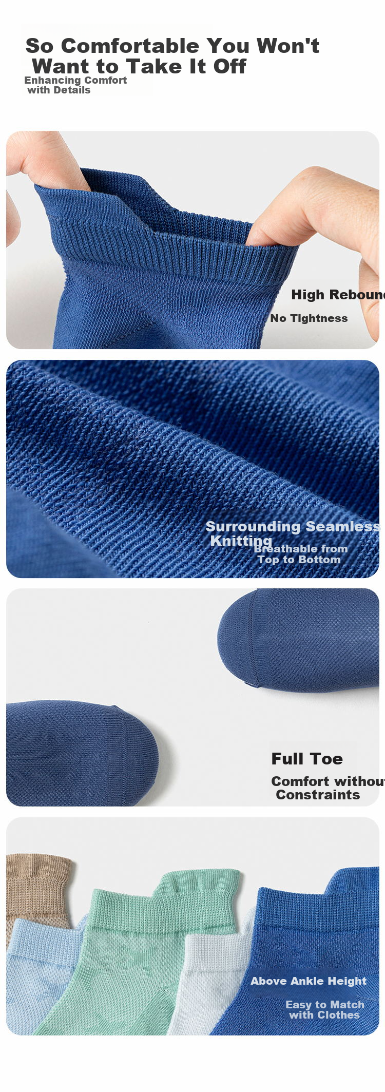 BALABALA Summer Mesh Sports Socks for Children, Breathable Socks for Boys And Girls, Kids And Teens, Five Pairs Pack 209225172204 3