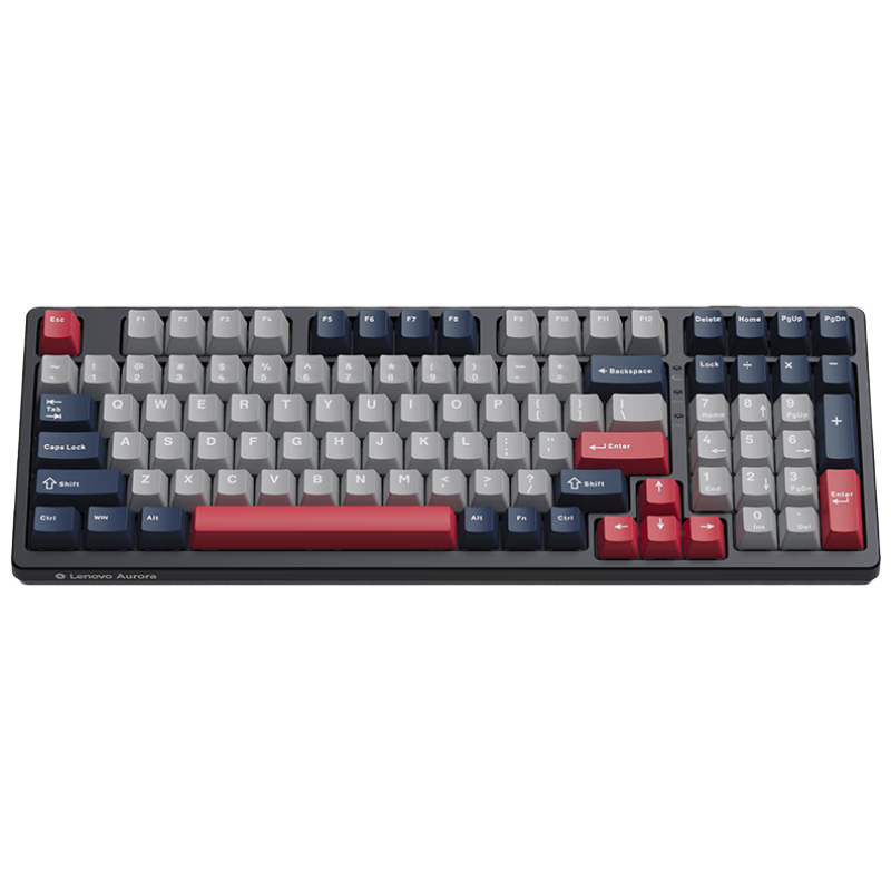 Lenovo GK10 98W Wireless Bluetooth Tri-Mode Mechanical Keyboard RGB Backlight Hot-Swappable Keys Laptop Gaming Office Aurora Series Cultural Red Tea Switch