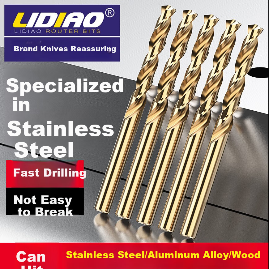 LiDiao Twist Drill High-Hardness Drill Bit for Iron Steel And Stainless Steel, Straight Shank Twist Drill Bit Set for Drilling Steel And Iro