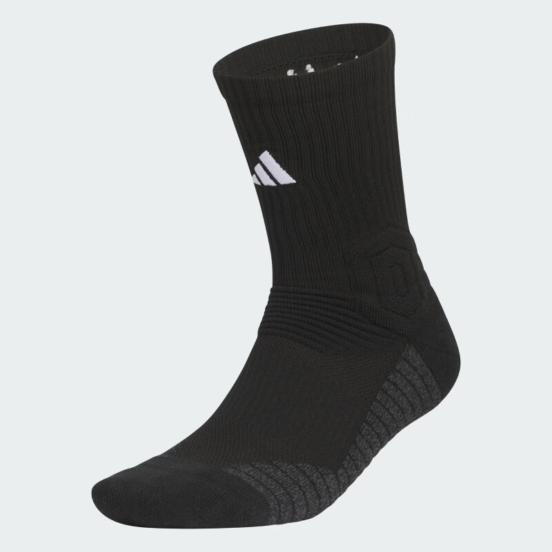Adidas Unisex Basketball Series, SELCT CREW 3.0, Single And Double Socks, KB9259, Black, Size S 1