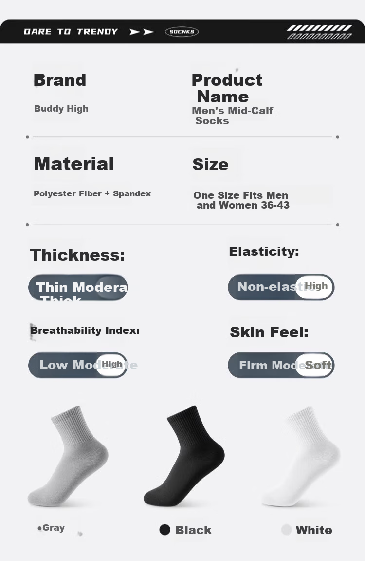 BADIGAO Disposable Socks for Men, Extra Large Size, Daily Wear, Summer Travel, Mid-Calf Length, No-Wash, Breathable, Odor-Resistant 17