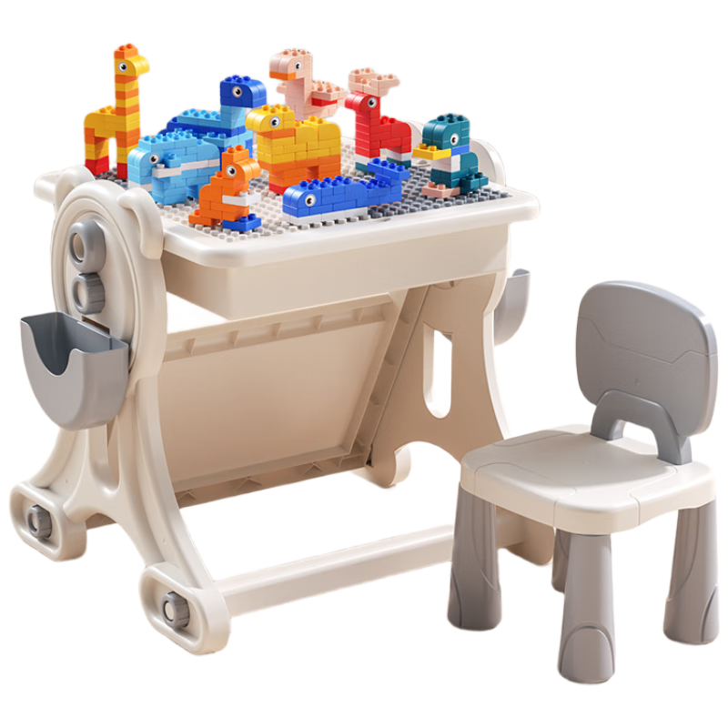 Aifuer Educational Building Block Table, Large Particles, Birthday Gift for Girls Aged 7 to 10, Multifunctional Game And Drawing Desk