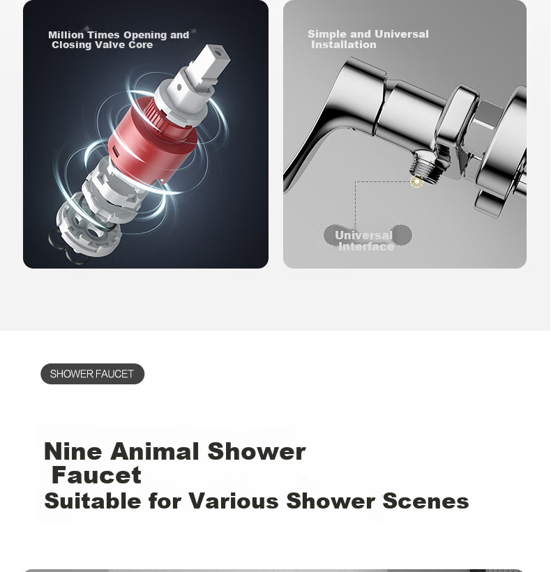 JOMOO Shower Faucet, Mixing Valve, Bathroom Hot And Cold Dual Control, Two-Linked Bathing Switch, Bathtub Mixing Faucet, 35310 5