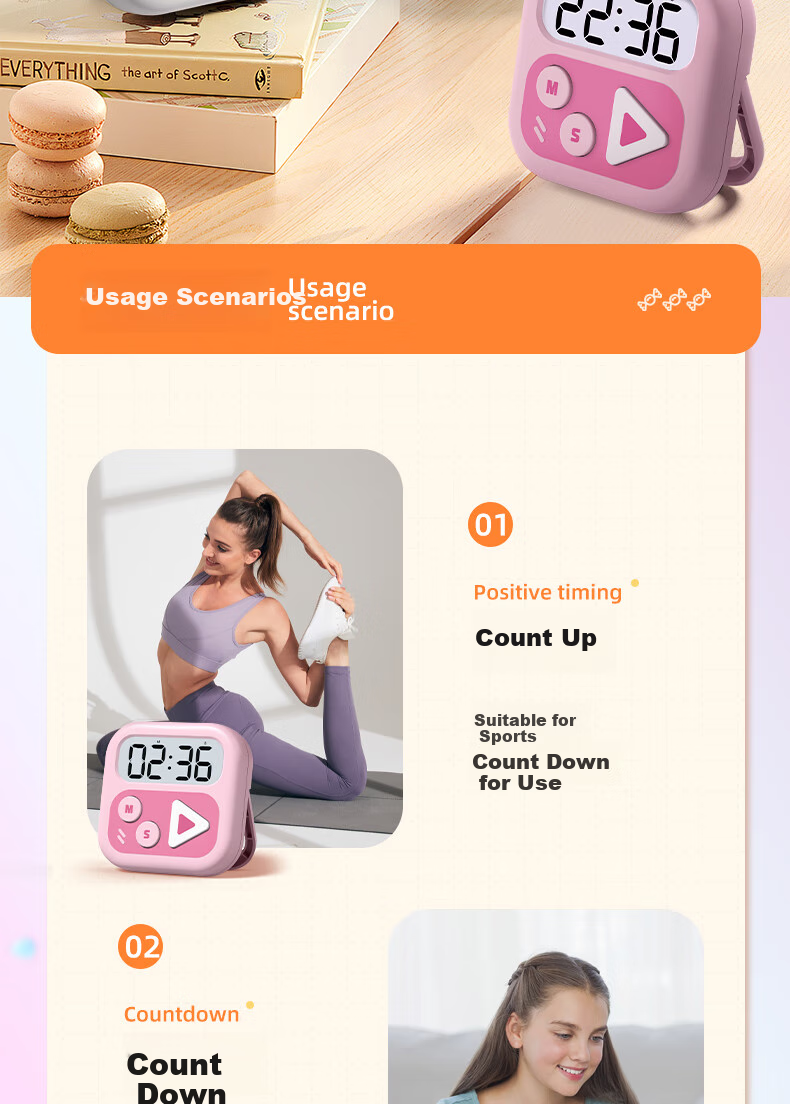 Timess X Disney Collaboration Visual Timer, Kitchen Cooking Timer, Student Dopamine Time Management Device, Back-To Gift 4