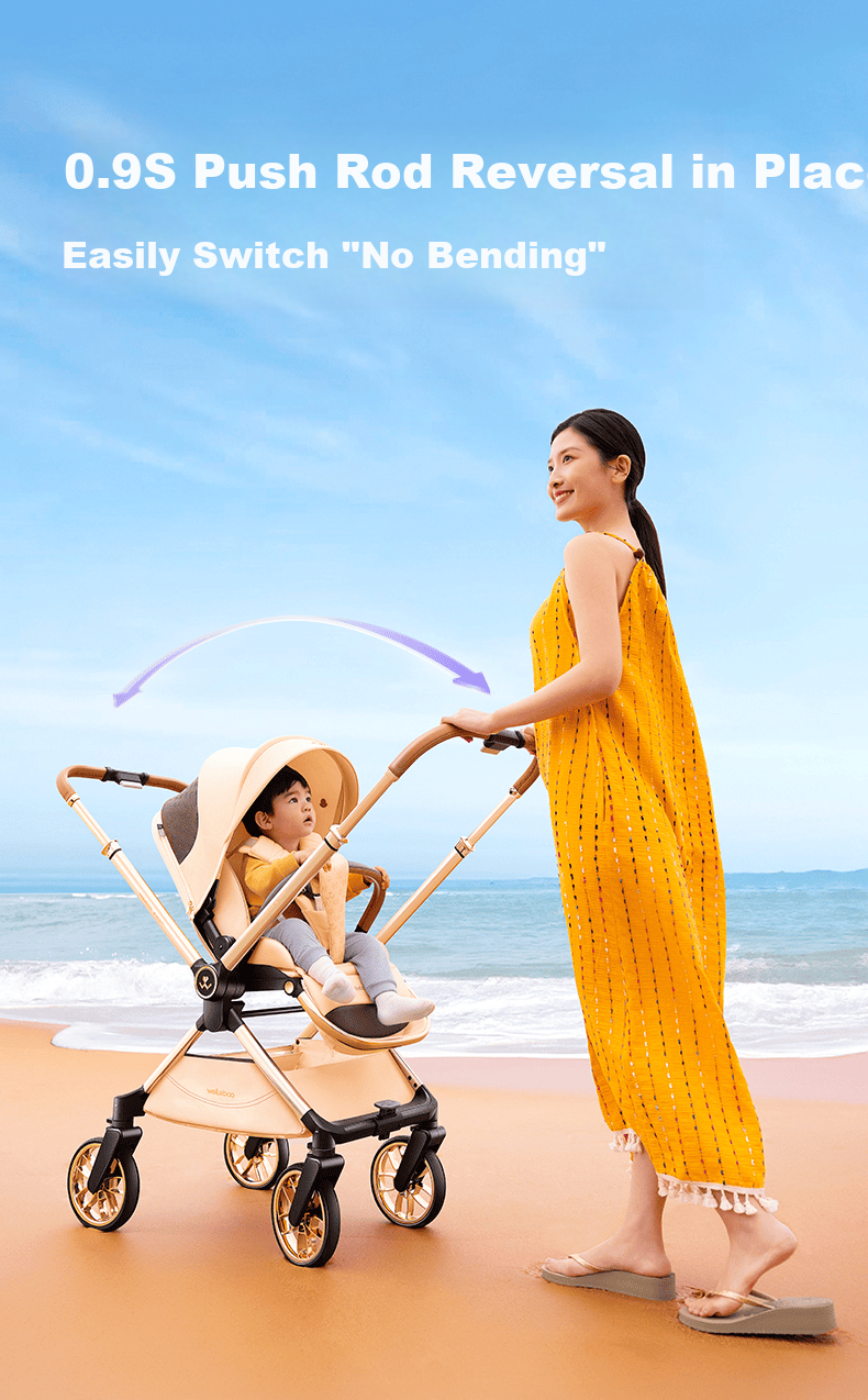 Welebao Huhangjia Baby Stroller Convertible Recline One-Key Folding Reversible High Landscape Lightweight Newborn Infant Pushchair B 11