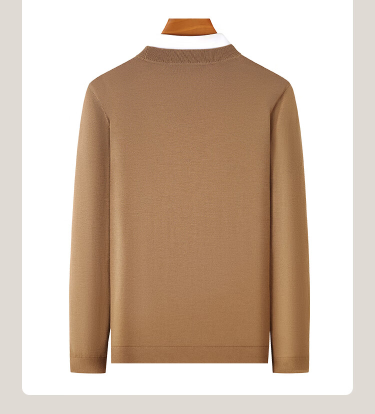Antonio Men's Autumn Winter Wool Sweater Knitwear Base Layer Machine Washable 100% Fine Wool 1