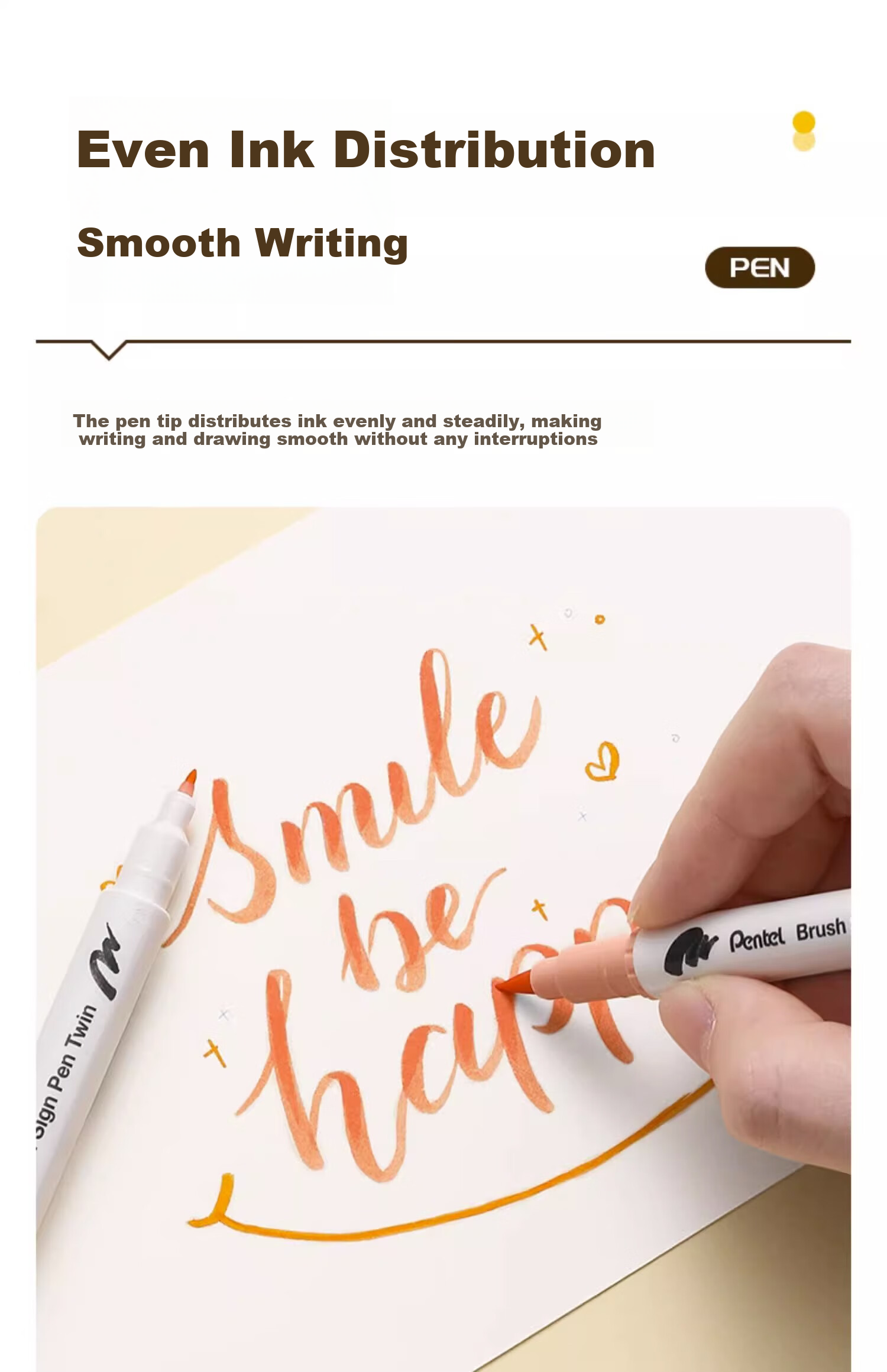 Pentel Dual-Tip Soft Drawing Pen, Student Marker, Calligraphy Pen, Sketching Pen, Handwriting Practice Pen, Art Supplies for Manga And Watercolor, SESW30C-T127E Brown Watercolor Pe 8