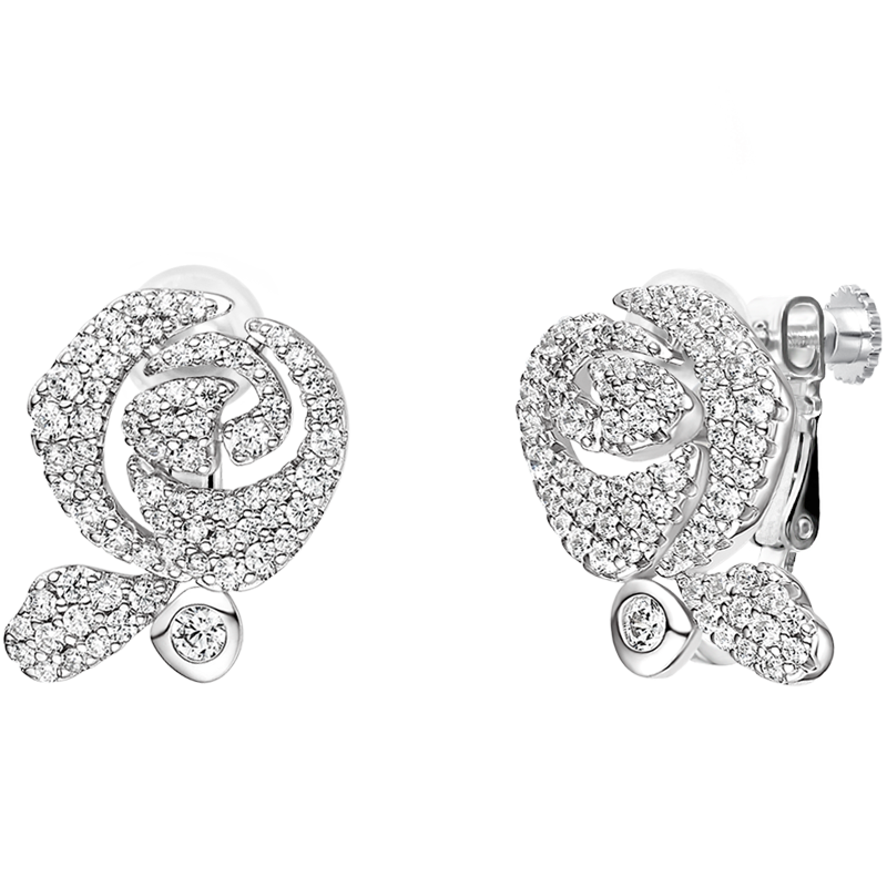 HEFANG Elegant Rose Earrings Jewelry Birthday Gift [520 Valentine's Day Gift] for Girlfriend